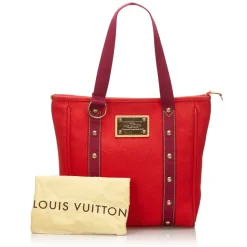 Louis Vuitton Vintage - Antigua Cabas MM Bag - Red - Fabric and Canvas Handbag - Luxury High Quality - Avvenice