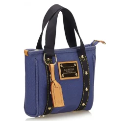 Louis Vuitton Vintage - Antigua Cabas PM Bag - Blue Black - Canvas and Leather Handbag - Luxury High Quality - Avvenice