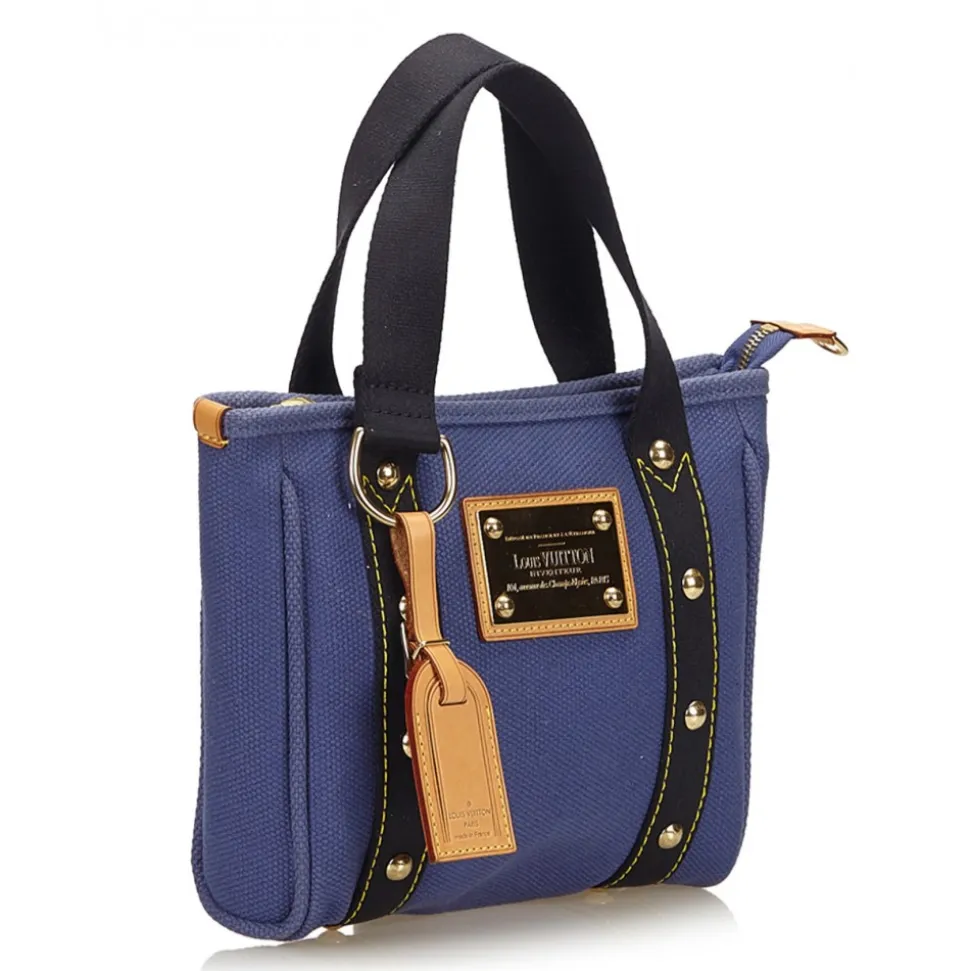 Louis Vuitton Vintage - Antigua Cabas PM Bag - Blue Black - Canvas and Leather Handbag - Luxury High Quality - Avvenice