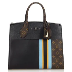 Louis Vuitton Vintage - City Steamer MM Bag - Black - Canvas Leather Calf Handbag - Luxury High Quality - Avvenice