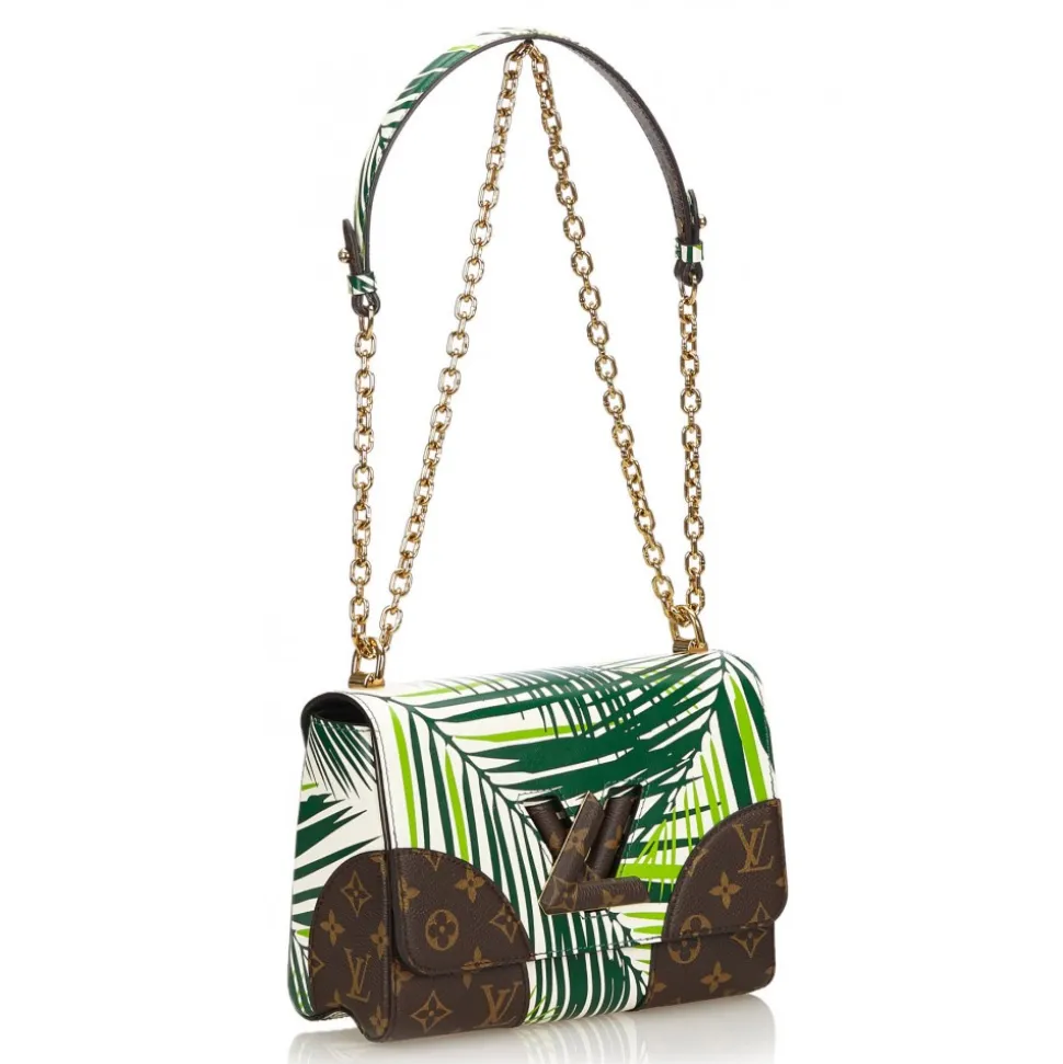 Louis Vuitton Vintage - Cruise Twist MM Bag - Green, Multi - Leather with Monogram Canvas Handbag - Luxury High Quality - Avvenice