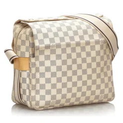 Louis Vuitton Vintage - Damier Azur Naviglio Bag - White Ivory Blue - Damier Leather Handbag - Luxury High Quality - Avvenice