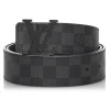 Louis Vuitton Vintage - Damier Graphie Initiales Belt - Black Gray - Leather Belt - Luxury High Quality - Avvenice
