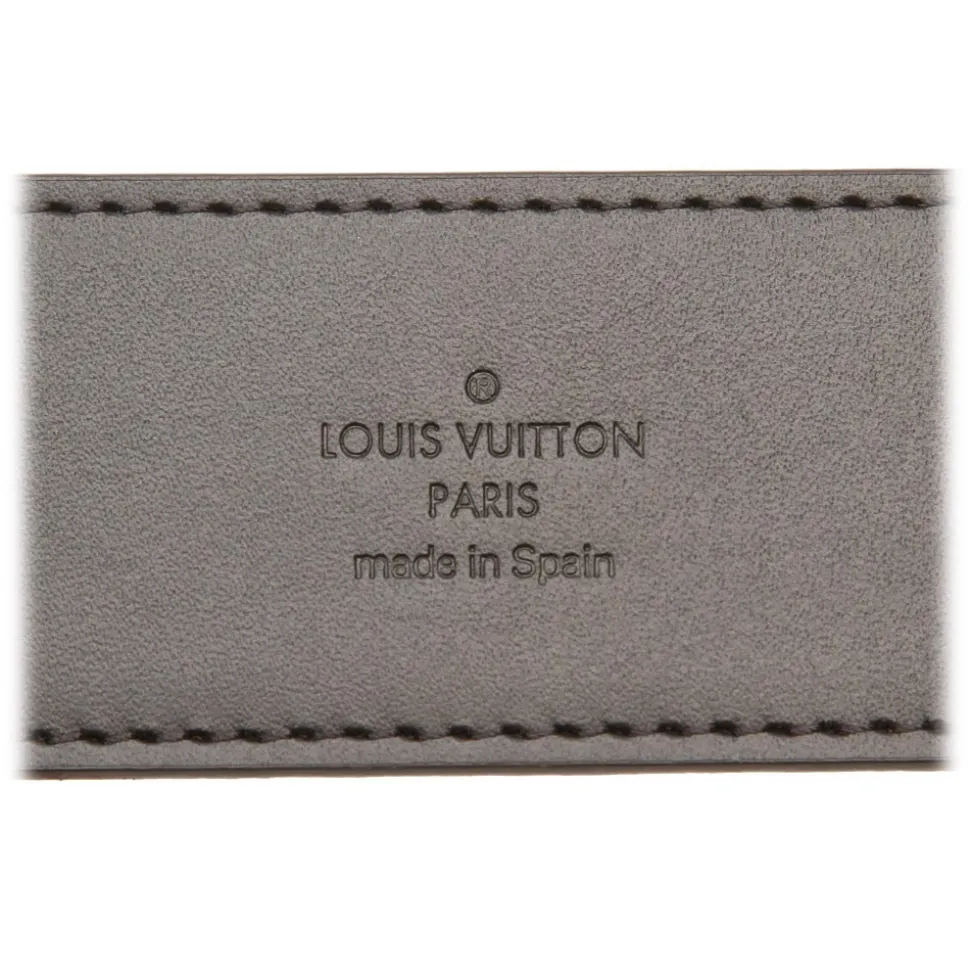 Louis Vuitton Vintage - Damier Graphie Initiales Belt - Black Gray - Leather Belt - Luxury High Quality - Avvenice