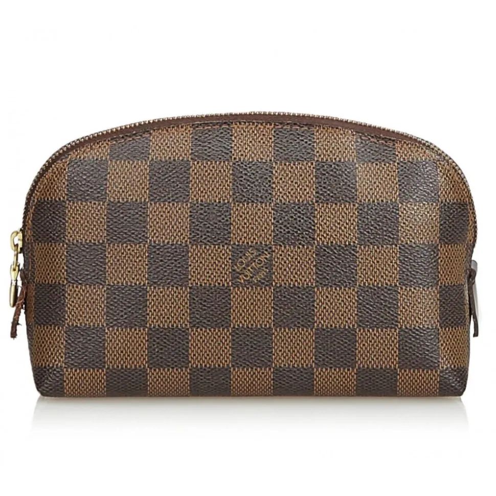 Louis Vuitton Vintage - Damier Ebene Cosmetic Pouch - Brown - Damier Canvas and Leather Handbag - Luxury High Quality - Avvenice