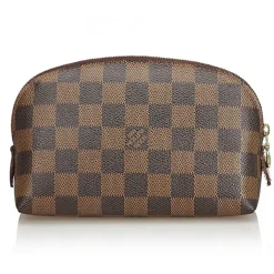 Louis Vuitton Vintage - Damier Ebene Cosmetic Pouch - Brown - Damier Canvas and Leather Handbag - Luxury High Quality - Avvenice