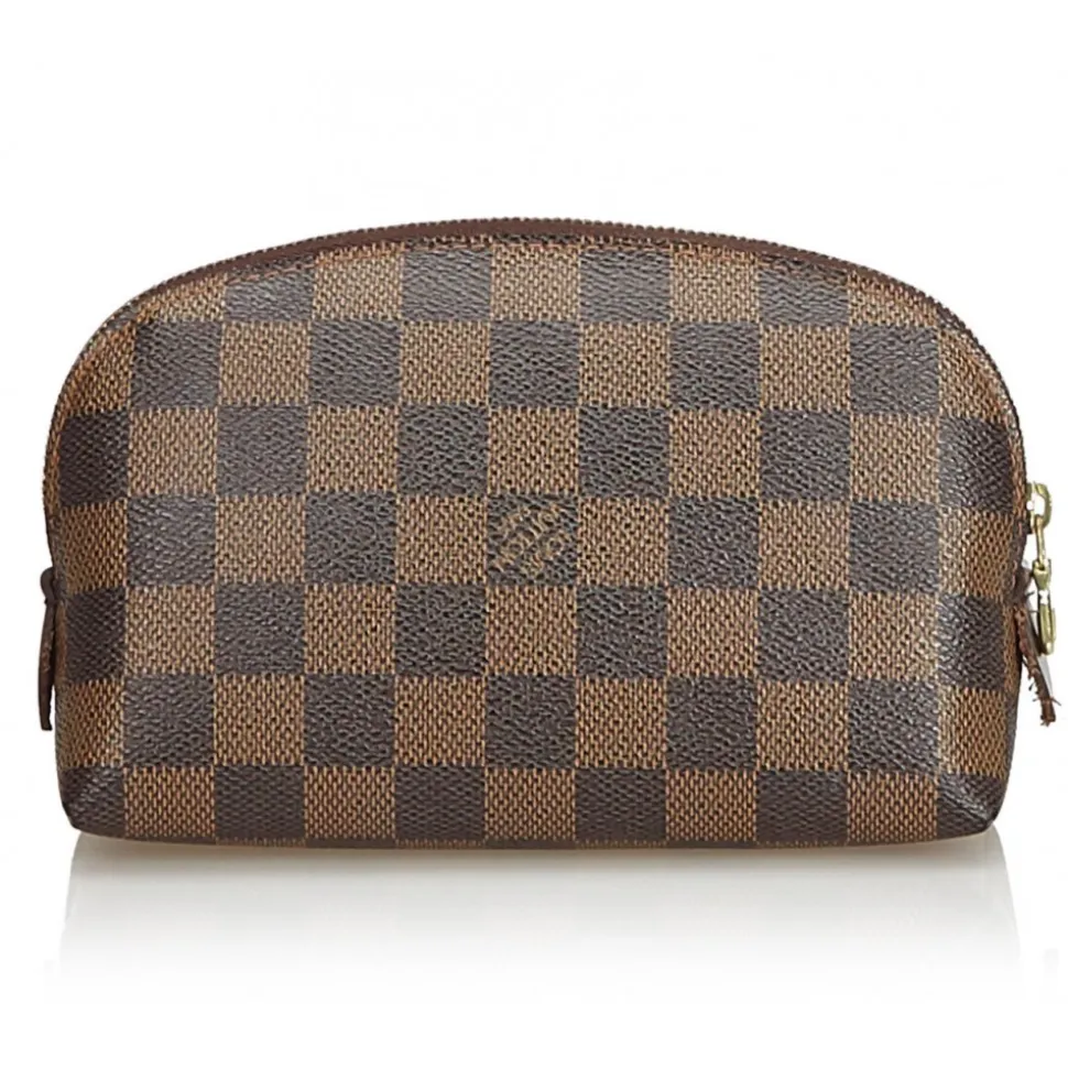 Louis Vuitton Vintage - Damier Ebene Cosmetic Pouch - Brown - Damier Canvas and Leather Handbag - Luxury High Quality - Avvenice