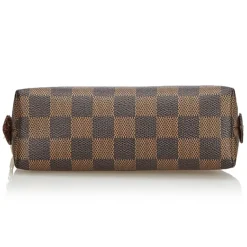 Louis Vuitton Vintage - Damier Ebene Cosmetic Pouch - Brown - Damier Canvas and Leather Handbag - Luxury High Quality - Avvenice