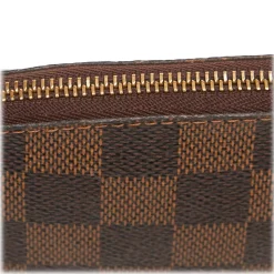 Louis Vuitton Vintage - Damier Ebene Cosmetic Pouch - Brown - Damier Canvas and Leather Handbag - Luxury High Quality - Avvenice