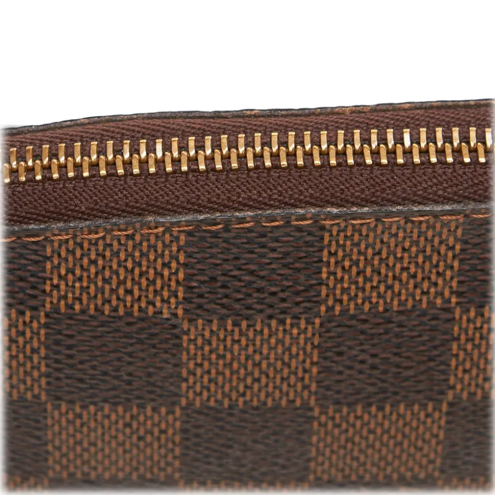 Louis Vuitton Vintage - Damier Ebene Cosmetic Pouch - Brown - Damier Canvas and Leather Handbag - Luxury High Quality - Avvenice