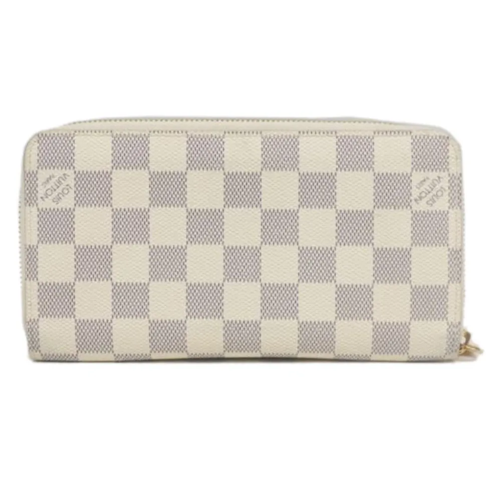 Louis Vuitton Vintage - Damier Azur Zippy Wallet - White Ivory Blue - Damier Leather Handbag - Luxury High Quality - Avvenice