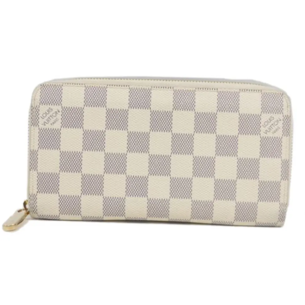 Louis Vuitton Vintage - Damier Azur Zippy Wallet - White Ivory Blue - Damier Leather Handbag - Luxury High Quality - Avvenice