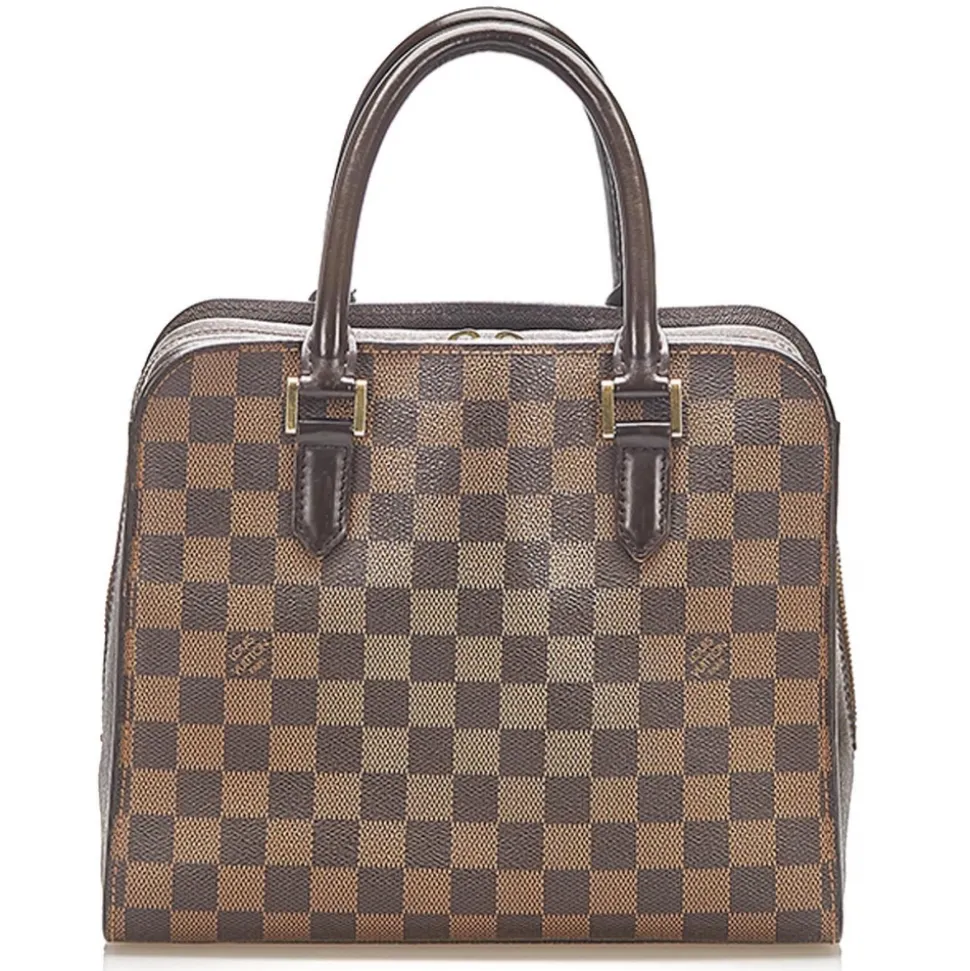 Louis Vuitton Vintage - Damier Ebene Triana - Brown - Damier Canvas and Calf Leather Handbag - Luxury High Quality - Avvenice