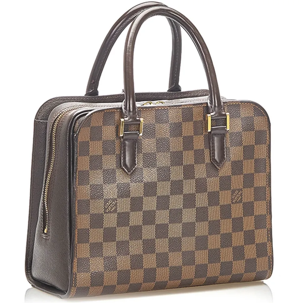 Louis Vuitton Vintage - Damier Ebene Triana - Brown - Damier Canvas and Calf Leather Handbag - Luxury High Quality - Avvenice