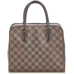 Louis Vuitton Vintage - Damier Ebene Triana - Brown - Damier Canvas and Calf Leather Handbag - Luxury High Quality - Avvenice