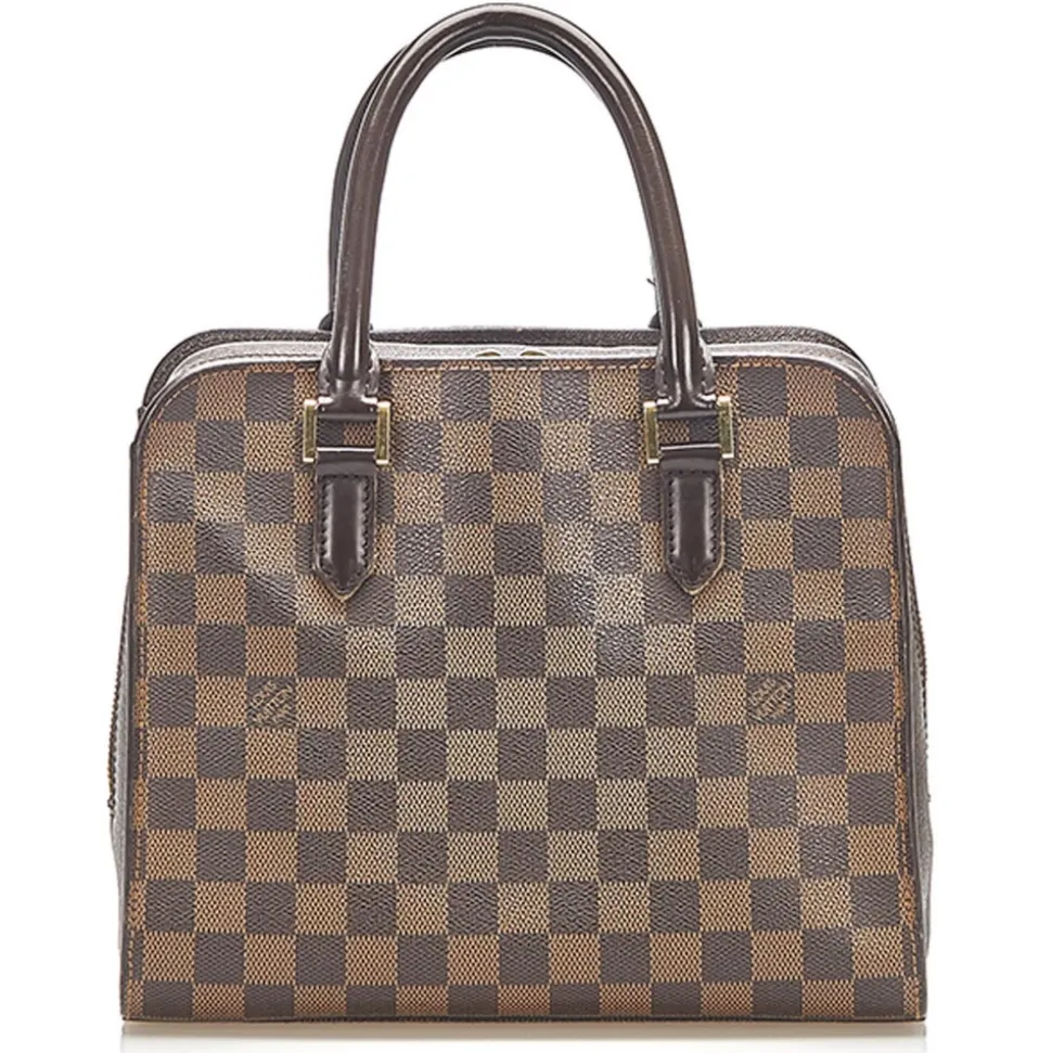 Louis Vuitton Vintage - Damier Ebene Triana - Brown - Damier Canvas and Calf Leather Handbag - Luxury High Quality - Avvenice
