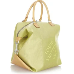 Louis Vuitton Vintage - Damier Geant Americas Cup Cube - Light Green Brown - Nylon and Leather Satchel - Luxury High Quality - Avvenice