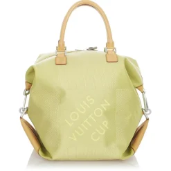 Louis Vuitton Vintage - Damier Geant Americas Cup Cube - Light Green Brown - Nylon and Leather Satchel - Luxury High Quality - Avvenice