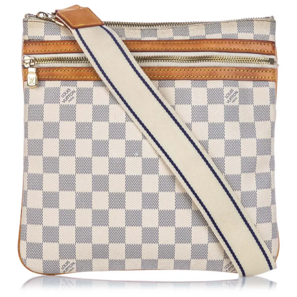 Louis Vuitton Vintage - Damier Azur Pochette Bosphore Bag - Brown - Damier Canvas Handbag - Luxury High Quality - Avvenice