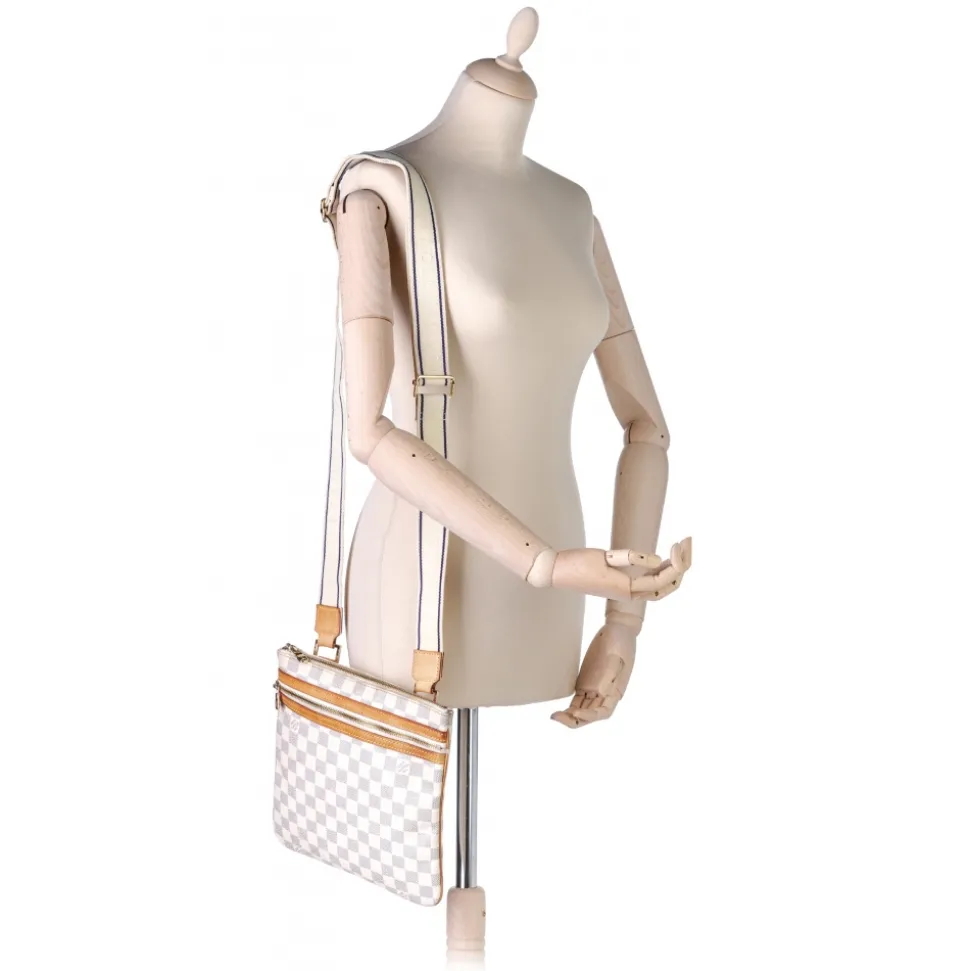 Louis Vuitton Vintage - Damier Azur Pochette Bosphore Bag - Brown - Damier Canvas Handbag - Luxury High Quality - Avvenice