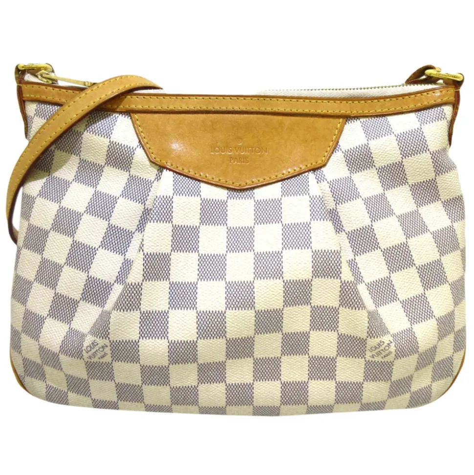 Louis Vuitton Vintage - Damier Azur Siracusa PM - White - Damier Canvas Crossbody Bag - Luxury High Quality - Avvenice