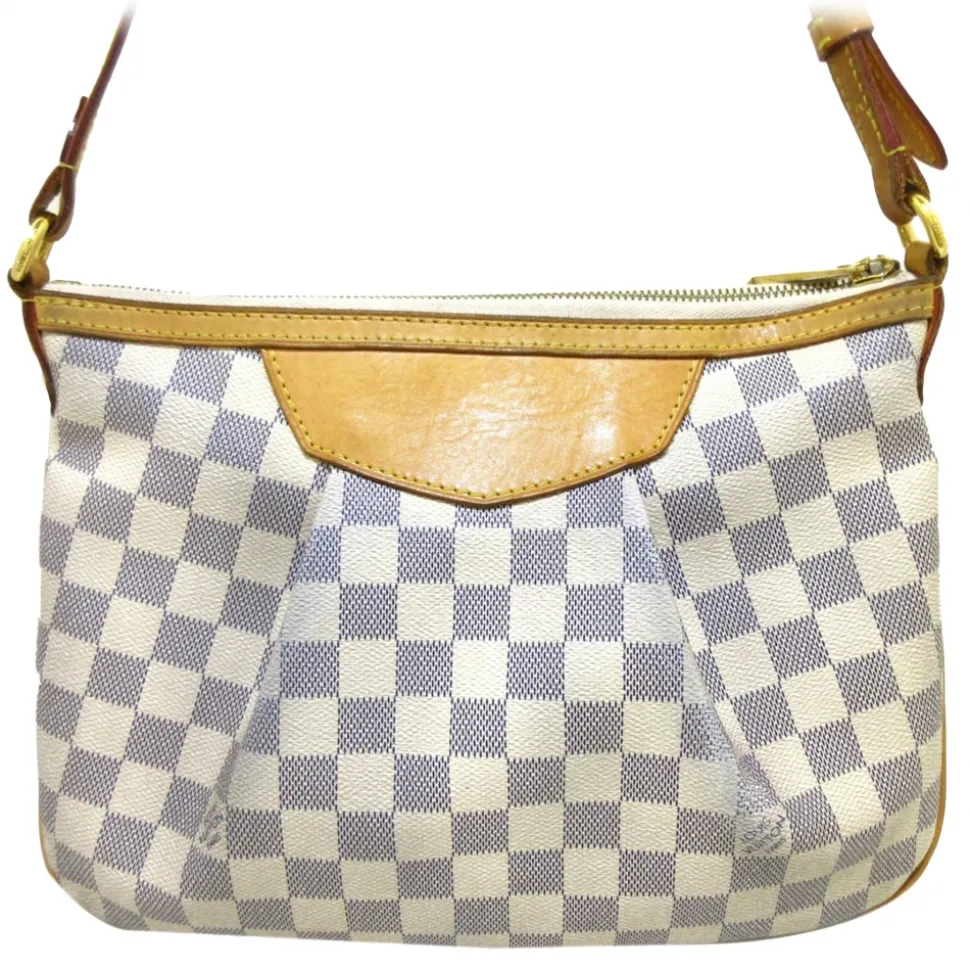 Louis Vuitton Vintage - Damier Azur Siracusa PM - White - Damier Canvas Crossbody Bag - Luxury High Quality - Avvenice