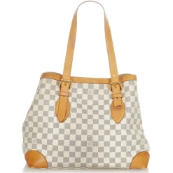 Louis Vuitton Vintage - Damier Azur Hampstead MM - White Blue - Damier Canvas and Calf Leather Tote Bag - Luxury High Quality - Avvenice
