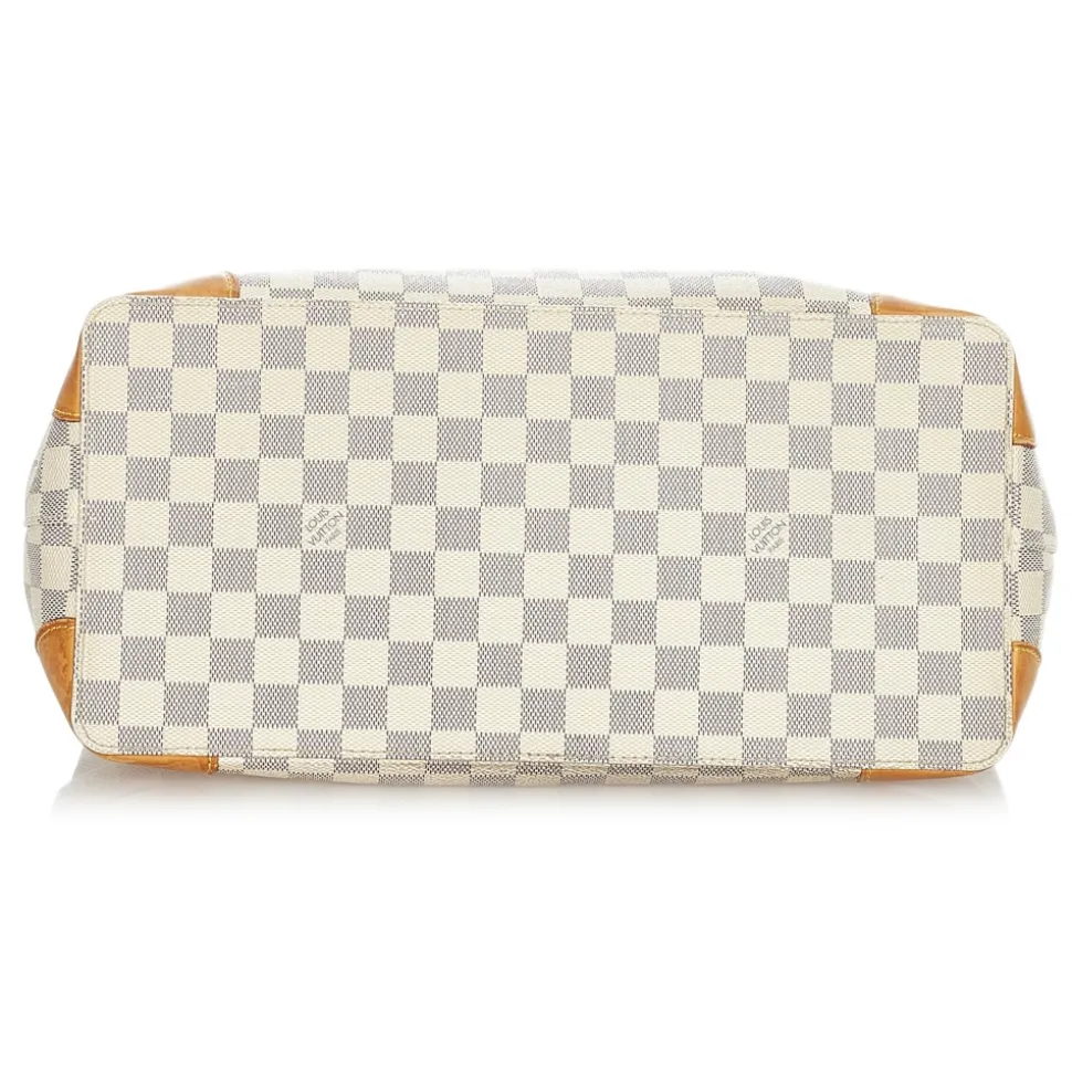 Louis Vuitton Vintage - Damier Azur Hampstead MM - White Blue - Damier Canvas and Calf Leather Tote Bag - Luxury High Quality - Avvenice