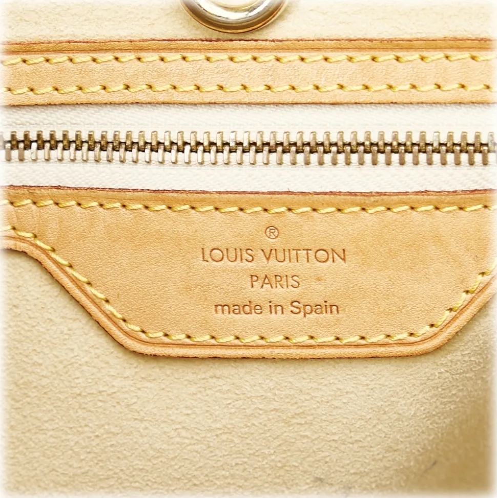 Louis Vuitton Vintage - Damier Azur Hampstead MM - White Blue - Damier Canvas and Calf Leather Tote Bag - Luxury High Quality - Avvenice