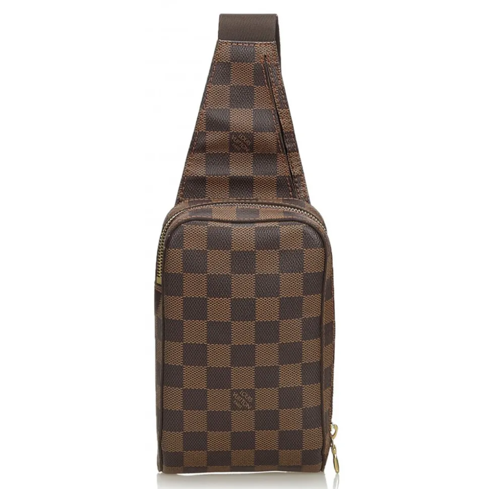 Louis Vuitton Vintage - Damier Ebene Geronimos Bag - Brown - Monogram Canvas and Leather Shoulder Bag - Luxury High Quality - Avvenice