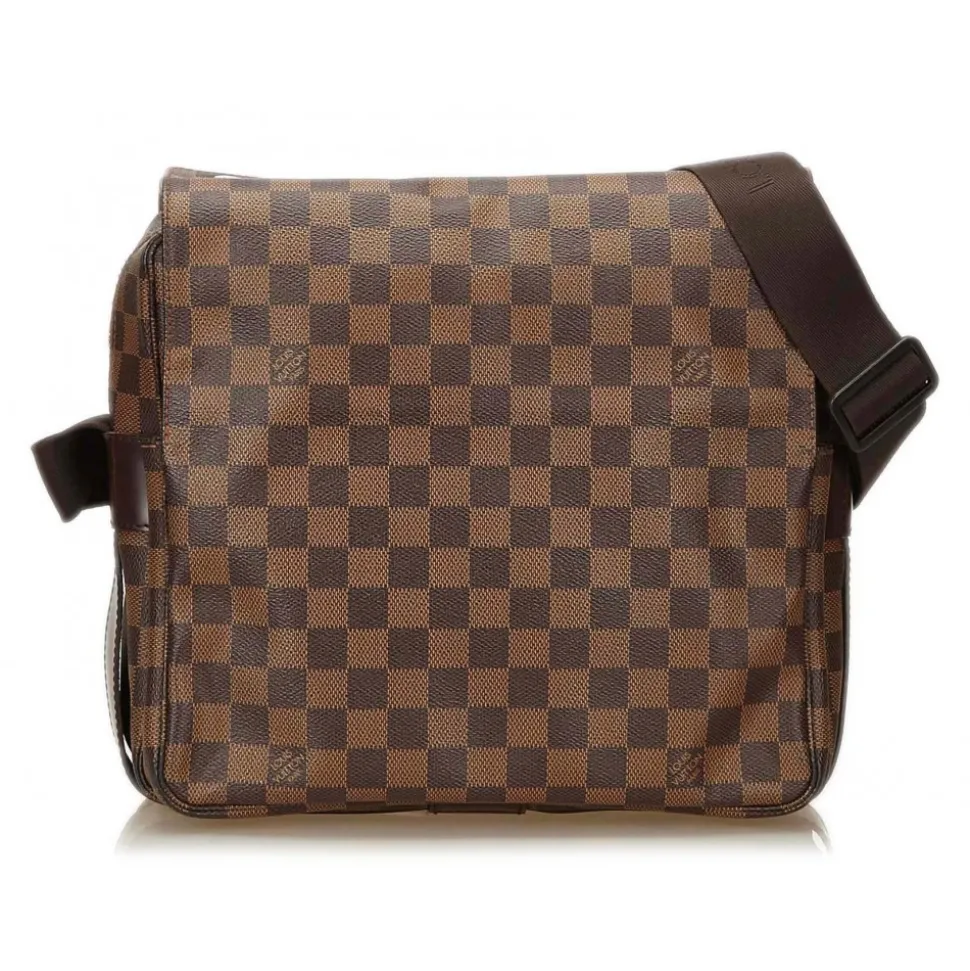 Louis Vuitton Vintage - Damier Ebene Naviglio Bag - Brown - Damier Canvas and Leather Handbag - Luxury High Quality - Avvenice