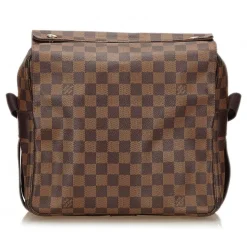 Louis Vuitton Vintage - Damier Ebene Naviglio Bag - Brown - Damier Canvas and Leather Handbag - Luxury High Quality - Avvenice