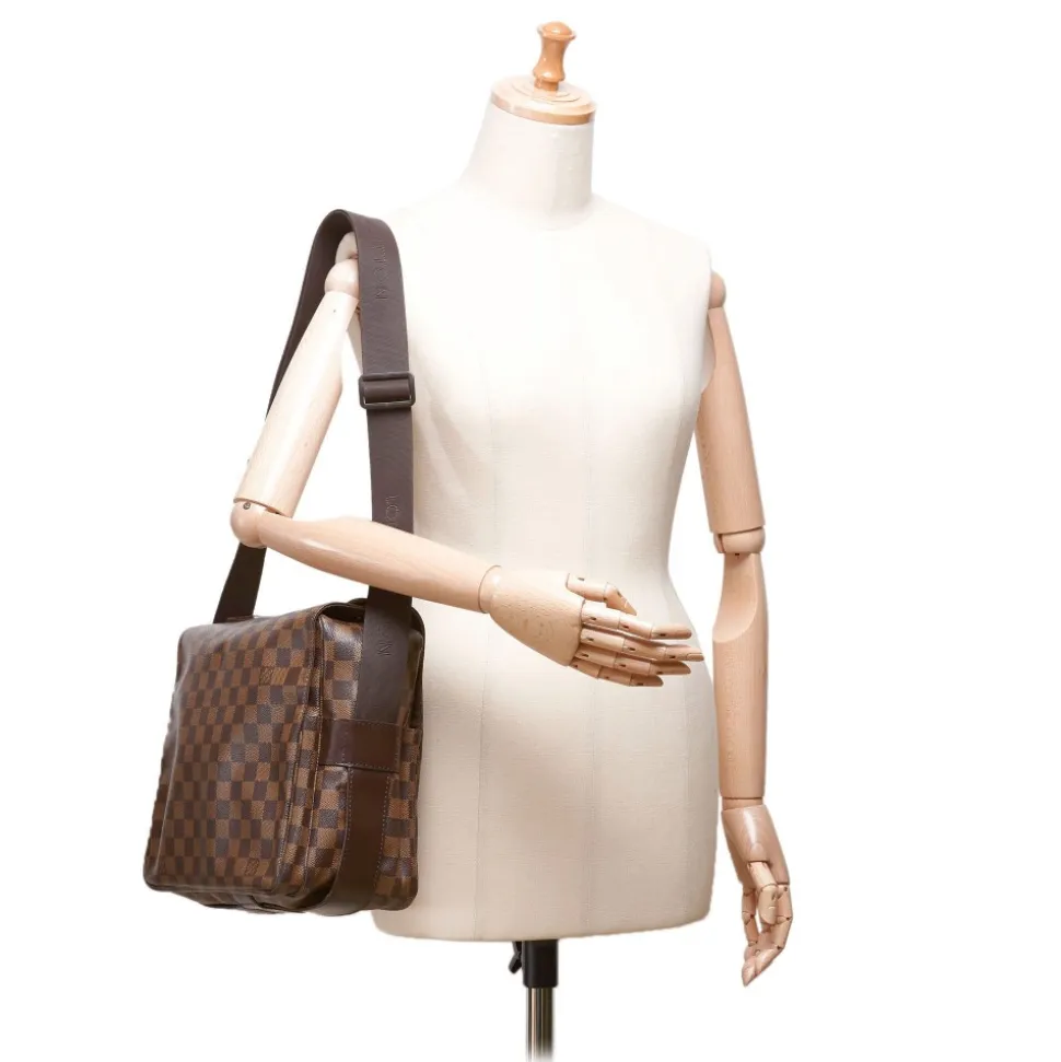 Louis Vuitton Vintage - Damier Ebene Naviglio Bag - Brown - Damier Canvas and Leather Handbag - Luxury High Quality - Avvenice