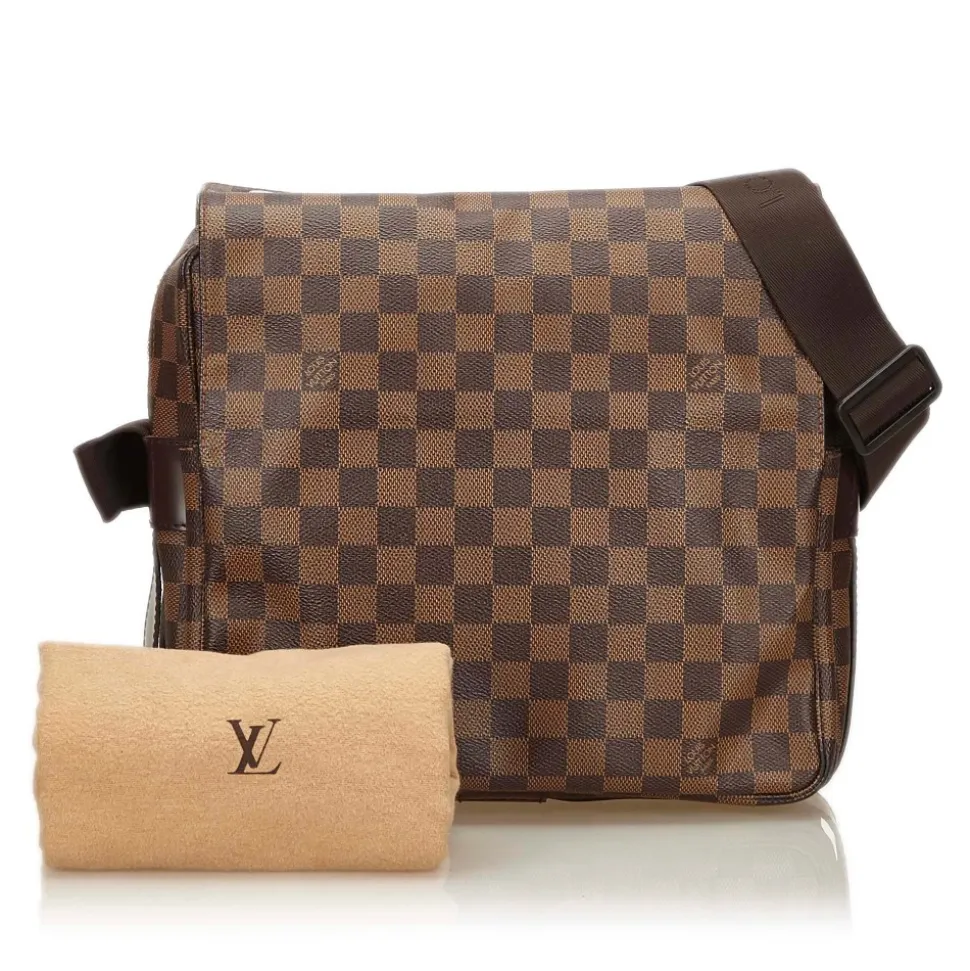 Louis Vuitton Vintage - Damier Ebene Naviglio Bag - Brown - Damier Canvas and Leather Handbag - Luxury High Quality - Avvenice