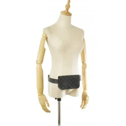 Louis Vuitton Vintage - Damier Graphite Pochette Homme Ceinture - Black Gray - Damier Canvas Belt Bag - Luxury High Quality - Avvenice