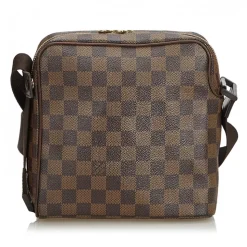 Louis Vuitton Vintage - Damier Ebene Olav PM Bag - Brown - Damier Canvas and Leather Handbag - Luxury High Quality - Avvenice