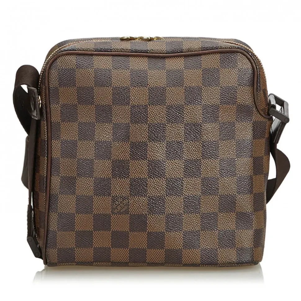 Louis Vuitton Vintage - Damier Ebene Olav PM Bag - Brown - Damier Canvas and Leather Handbag - Luxury High Quality - Avvenice
