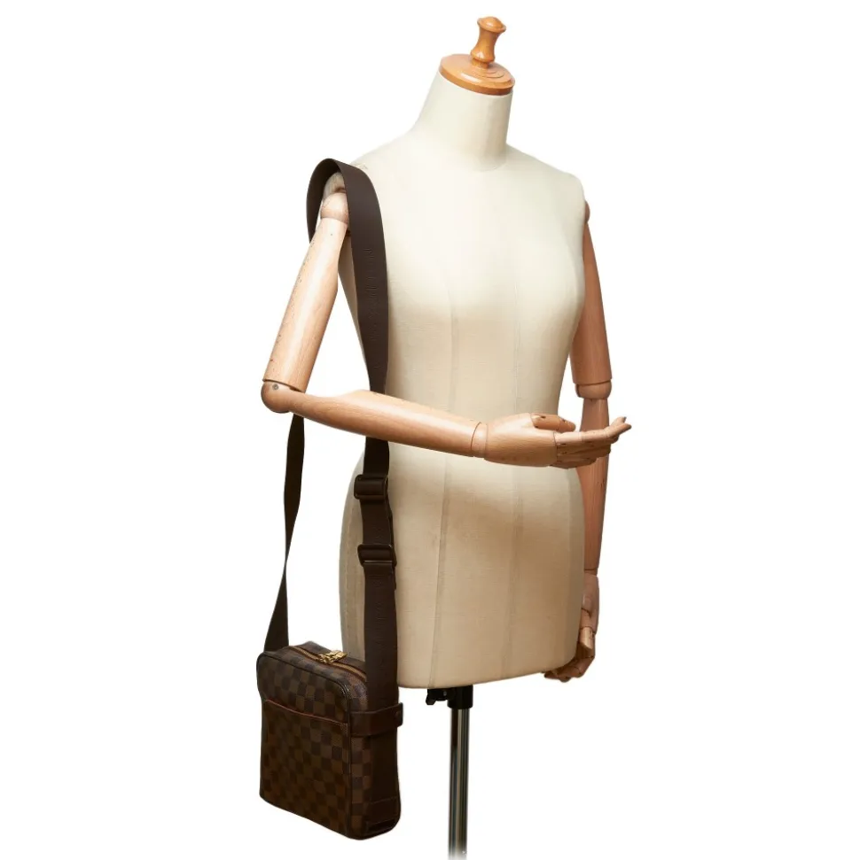 Louis Vuitton Vintage - Damier Ebene Olav PM Bag - Brown - Damier Canvas and Leather Handbag - Luxury High Quality - Avvenice