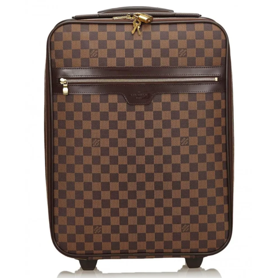 Louis Vuitton Vintage - Damier Ebene Pegase 50 Trolley - Brown - Leather Trolley - Luxury High Quality - Avvenice