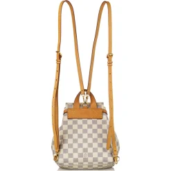 Louis Vuitton Vintage - Damier Azur Sperone BB - White Blue - Leather Backpack - Luxury High Quality - Avvenice