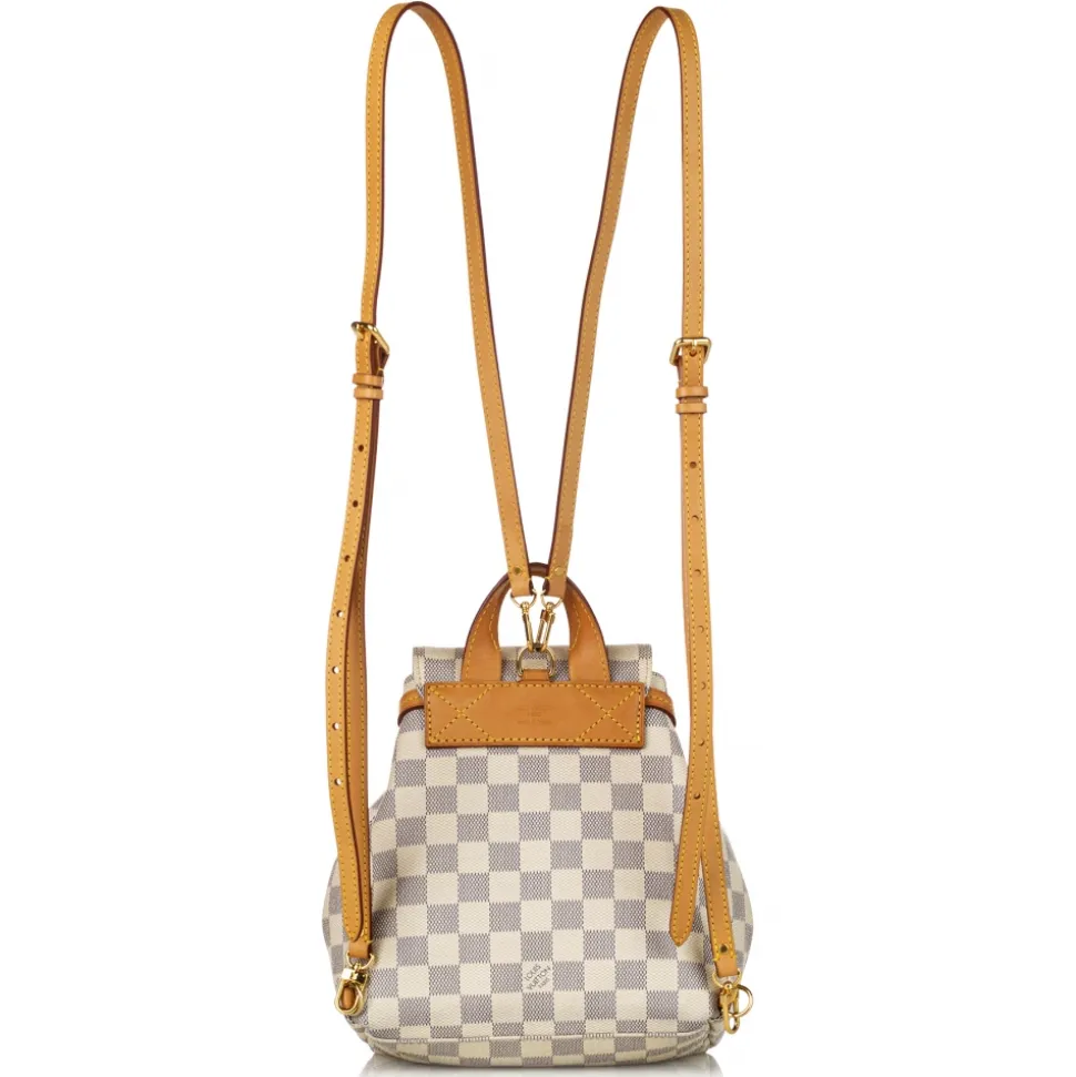 Louis Vuitton Vintage - Damier Azur Sperone BB - White Blue - Leather Backpack - Luxury High Quality - Avvenice