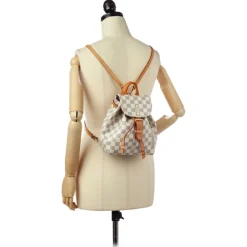 Louis Vuitton Vintage - Damier Azur Sperone BB - White Blue - Leather Backpack - Luxury High Quality - Avvenice