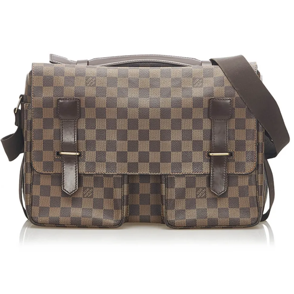 Louis Vuitton Vintage - Damier Ebene Broadway - Brown - Damier Canvas and Calf Leather Crossbody Bag - Luxury High Quality - Avvenice