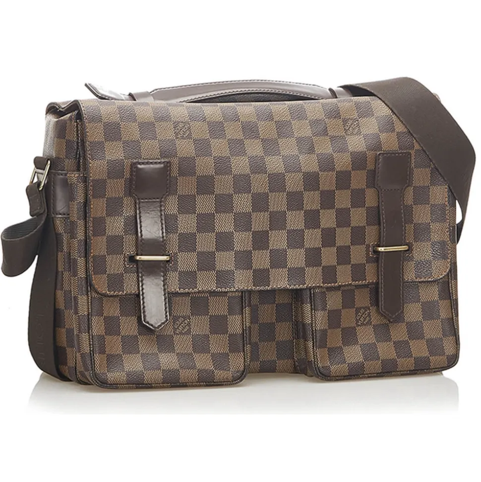 Louis Vuitton Vintage - Damier Ebene Broadway - Brown - Damier Canvas and Calf Leather Crossbody Bag - Luxury High Quality - Avvenice