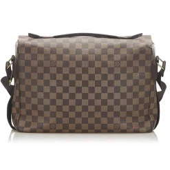 Louis Vuitton Vintage - Damier Ebene Broadway - Brown - Damier Canvas and Calf Leather Crossbody Bag - Luxury High Quality - Avvenice