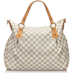Louis Vuitton Vintage - Damier Azur Evora MM Bag - White Ivory Blue - Damier Leather Handbag - Luxury High Quality - Avvenice