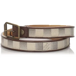 Louis Vuitton Vintage - Damier Azur San Tulle Belt - Blue White - Leather Belt - Luxury High Quality - Avvenice