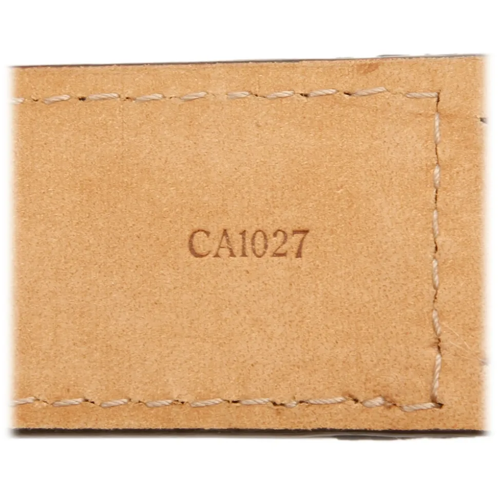 Louis Vuitton Vintage - Damier Azur San Tulle Belt - Blue White - Leather Belt - Luxury High Quality - Avvenice