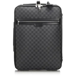 Louis Vuitton Vintage - Damier Graphite Pegase 55 - Black Gray - Damier Canvas and Leather Trolley - Luxury High Quality - Avvenice