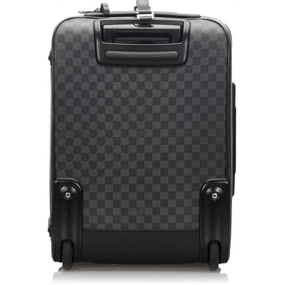 Louis Vuitton Vintage - Damier Graphite Pegase 55 - Black Gray - Damier Canvas and Leather Trolley - Luxury High Quality - Avvenice